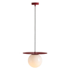 Zwisająca lampa na korytarz Loop 1125G15_M kula szklana Aldex czerwony