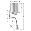 Kinkiet ścienny na peszlu SYLWANA 21-29287 abażurowa LED 3W złoty chrom