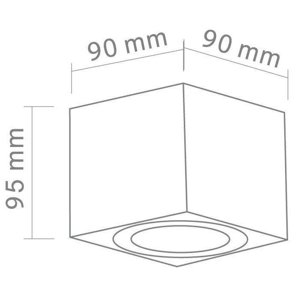 Regulowana LAMPA sufitowa Lago Nero Orlicki Design spot OPRAWA metalowa kostka cube czarna