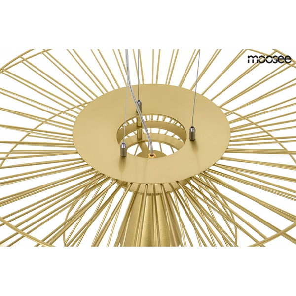 Lampa wisząca loftowa Sesto MSE010100336 Moosee druciak złota