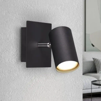 Nowoczesna lampa ścienna MARLEY 802400132 czarna tuba 1xGU10 IP20