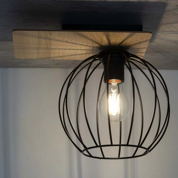 Czarny plafon Cyber 32357 kuchenna lampa nasufitowy druciak