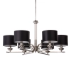 Żyrandol z abażurami Bolt BOL-ZW-6 (N) tkaninowy czarny nikiel