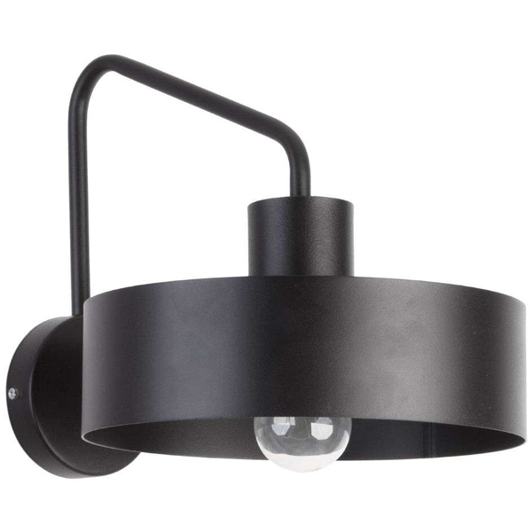Kinkiet LAMPA ścienna JUMBO 31535 Sigma okrągła OPRAWA metalowa na wysięgniku czarna