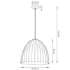 Wisząca lampa Telma 32020 Sigma ryflowana do jadalni czarna złota