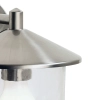 Zewnętrzna lampa ścienna Poole POO1544 owalny szklany IP44 srebrny