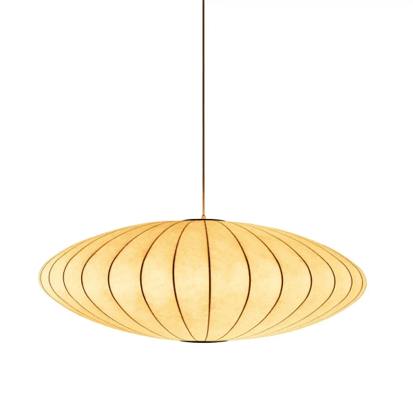 Lampa wisząca SILK FLAT ST-2328-60 z tkaniny kula biały