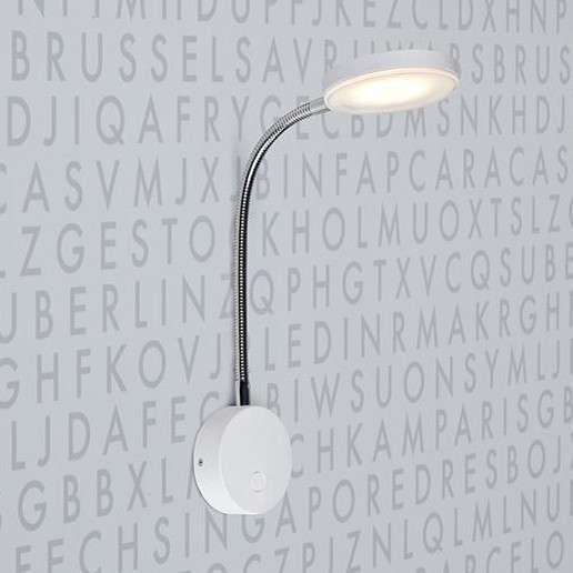 Kinkiet LAMPA ścienna FLEX 106468 Markslojd regulowana OPRAWA metalowa LED 5W 3000K na peszlu biała