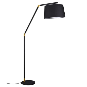 Tekstylna lampa podłogowa Tracy 462100132 Trio do salonu metalowa czarna outlet