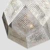 Geometryczna lampa wisząca Futuri star ST-5001 SILVER Step siatka chrom