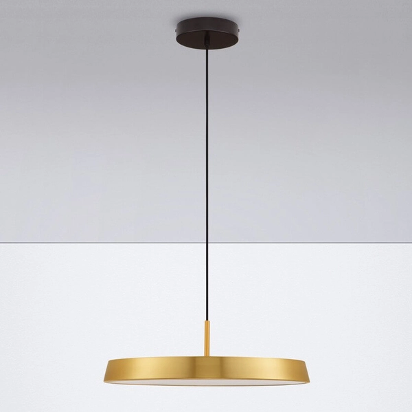 Wisząca lampa CORUNA LE44430 LED 37W 3000K dysk złota czarna