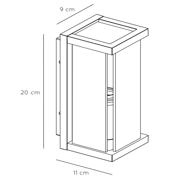 Ściemniany kinkiet CLAIRE 27885/01/30 Lucide IP54 tarasowy antracyt