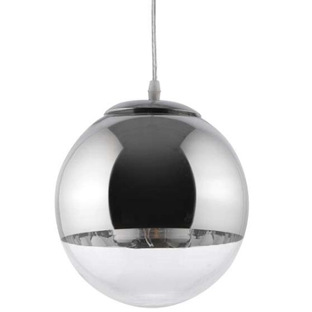 LAMPA wisząca VEN W-603/1 szklana OPRAWA zwis kula ball chrom