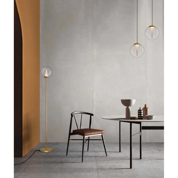 Lampa zwisająca HUALMAY LE44832 LED 7W 3000K bańka szklana złota przezroczysta