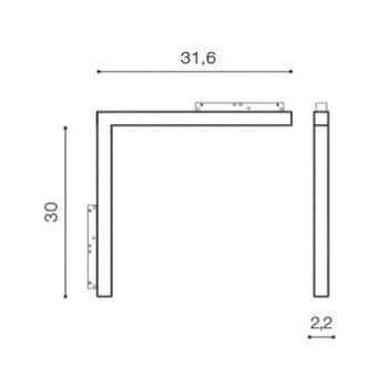 Listwa do systemu szynowego magnetycznego Saga AZ4620 LED 24W 4000K biała