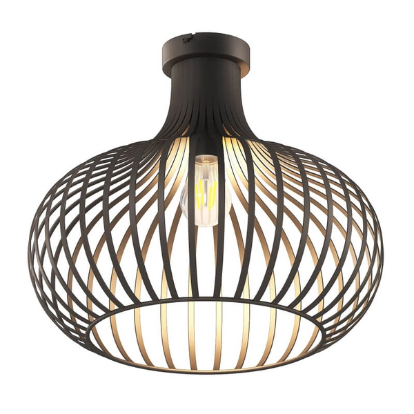 Sufitowa druciana lampa Mateo 63370111X do salonu czarna