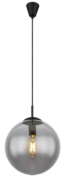 Lampa wisząca Joel 1582S do przedpokoju czarna przydymiona