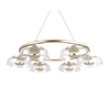 Lampa wisząca CGTIG6 Copel szklana zwis LED 42W 4000K ring złoty przezroczysty