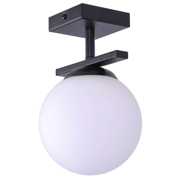 Salonowa lampa sufitowa GLOBE 1210 szklane molekuły czarny biały
