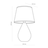 Klasycza lampka nocna LACRIMA 5454 TK Lighting tkaninowa czarna złota