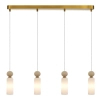 Podłużna wisząca lampa Santos PND-95331-4-BRSS do salonu mosiądz
