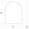 Łazienkowe lustro MIRROR W0386 LED 26W 3000-5000K IP44 złote
