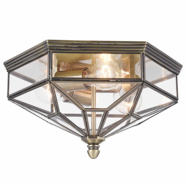 LAMPA sufitowa ZEIL H356-CL-03-BZ Maytoni szklana OPRAWA plafoniera klatka brąz
