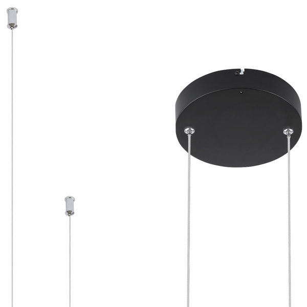 Nowoczesna LAMPA wisząca COCO 67300H Globo metalowe pierścienie LED 55W 2700K - 6000K zwis złoty