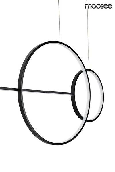 Wisząca lampa Rage MSE010100274 pierścienie LED 28W czarne