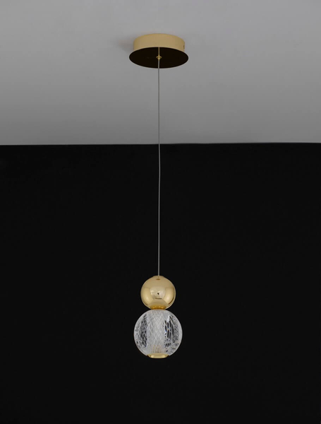 Wisząca lampa nowoczesna Ponce LED 4W 3200K balls złota crystal