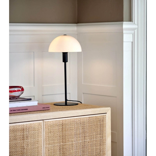 Nocna lampka grzybek Ellen 2112305003 do sypialni czarny biały