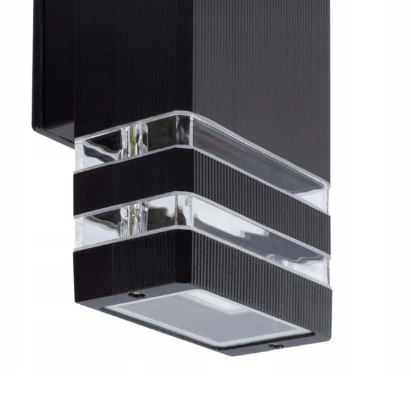 Ogrodowa lampa ścienna CGCALGW2 Copel góra-dół IP54 czarny