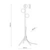 Lampa podłogowa do salonu Estera 16045 kulki drewniana biała