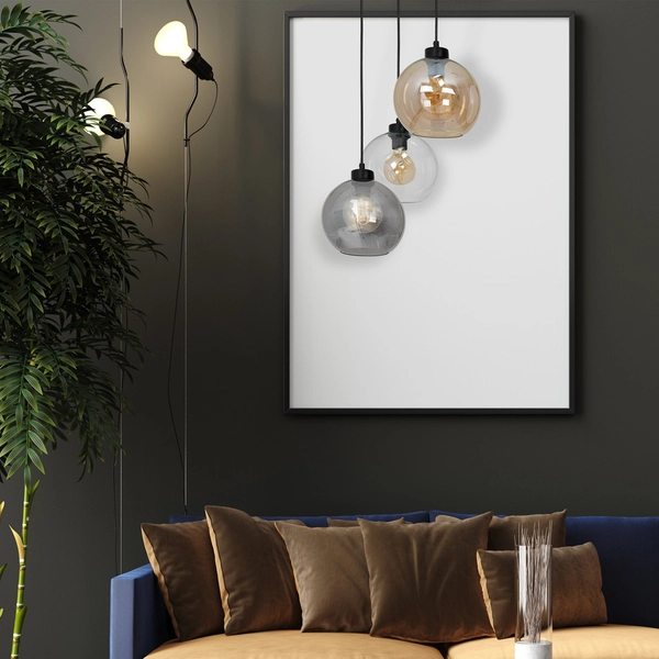 Skandynawska LAMPA wisząca SOFIA MLP6585 Milagro szklana OPRAWA loftowy ZWIS kaskada multikolor