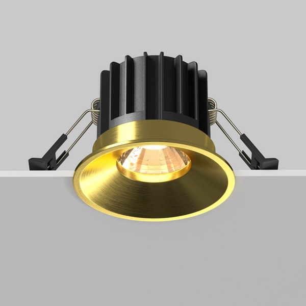 Lampa wpuszczana Round DL058-12W3K-BS Maytoni LED 12W 3000K okrąg mosiądz