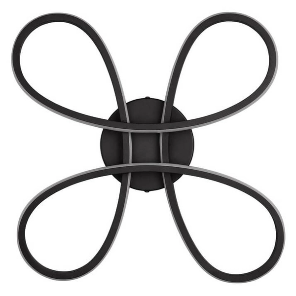 Metalowa lampa sufitowa do salonu Fly 645610132 LED 22W 3000K czarna biała