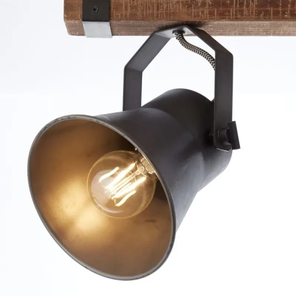 Sufitowa lampa regulowana Plow 82129/46 metalowa brązowa czarna