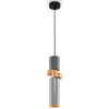 Designerska lampa wisząca tuba podłużna szara mosiądz Palette OUTLET