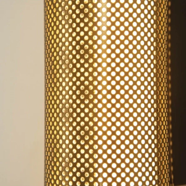 Ażurowa lampa ścienna 23041 LED 11W 3000K tuba pionowa mosiądz