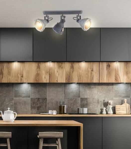 Kinkiet LAMPA industrialna CRODO 93-71125 Candellux regulowana OPRAWA metalowy plafon rustykalny szary