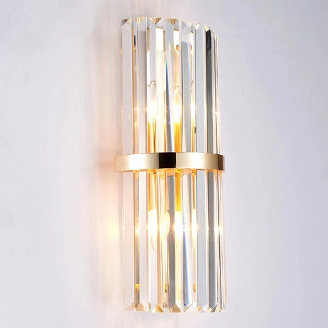 Ścienna lampa glamour CGSCONCELUX Copel kinkiet przezroczysty mosiądz