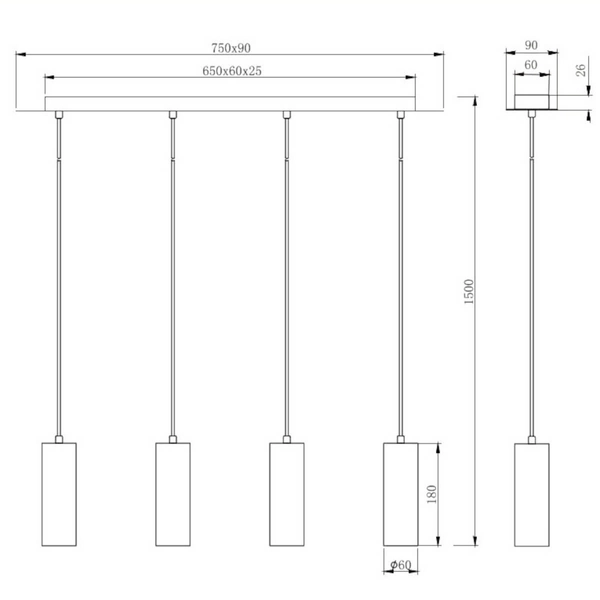Salonowa lampa zawieszana MARLEY 312400407 Trio zwis srebrny