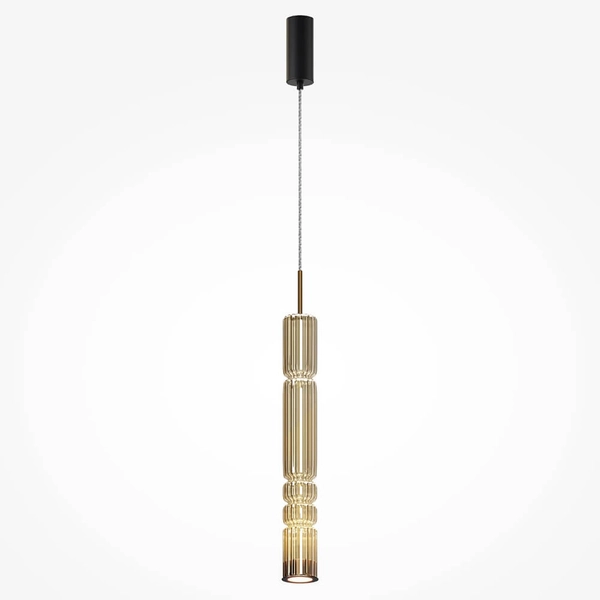 Zwisająca lampa Ordo MOD272PL-L12BS3K LED 8W 3000K szklana mosiądz