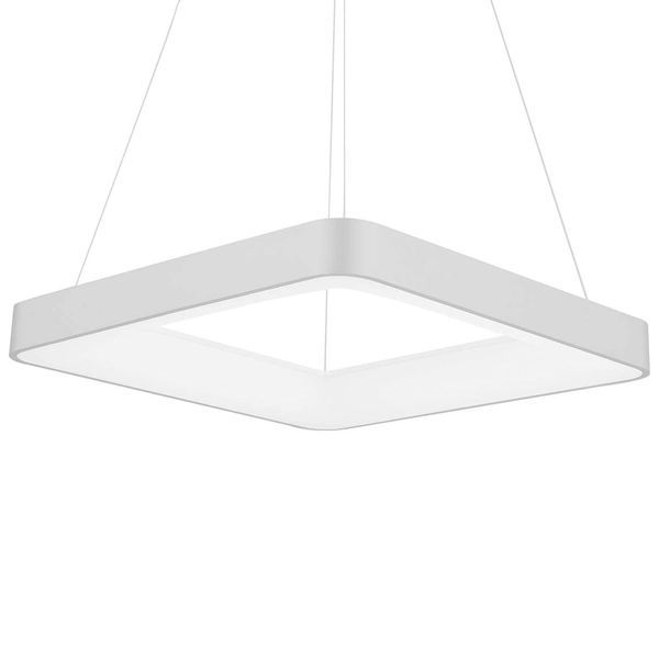 LAMPA wisząca GIACINTO 5304-850SQP-WH-3 Italux metalowa OPRAWA kwadratowy zwis LED 50W 3000K ramka square biała