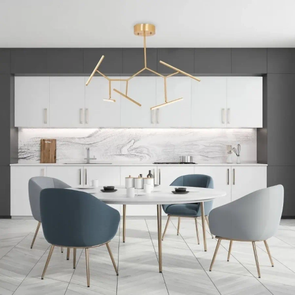 Ledowa lampa sufitowa 2071 LED 49W 3000K do przedpokoju złoty