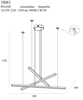 Kaskada LAMPA wisząca TRIO P0426D Maxlight nowoczesny zwis LED 36W 3000K listwy złote