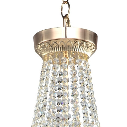 Wisząca LAMPA glamour BELLA DIA750-TT40-WG Maytoni żyrandol OPRAWA kryształowa ZWIS pałacowy ampla złota