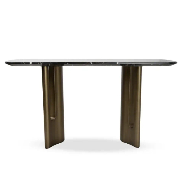 Czarna komoda ESSENZA MM001501100386 złota dekor marmuru 150cm