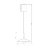 Lampa wisząca nad wyspę MANUKA czarna niebieska P0675 1xLED 12W 3000K kopuła