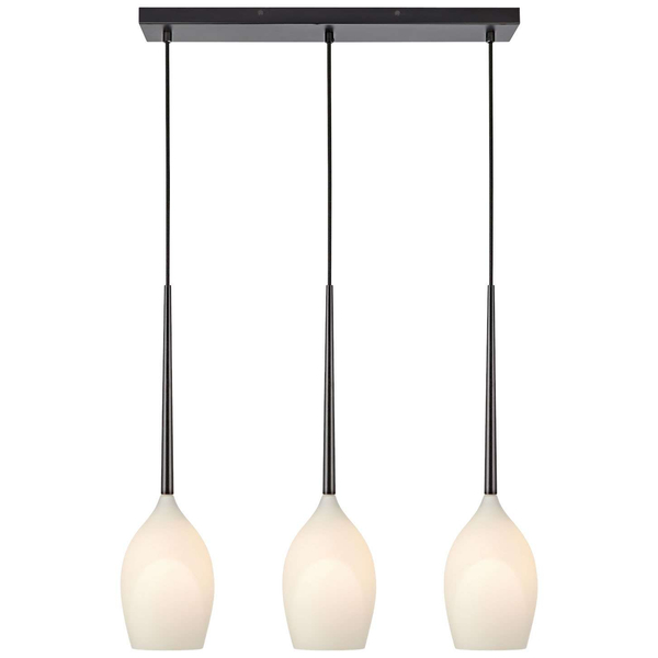 Wisząca lampa nad wyspę SALUT 106808 Markslojd szklane białe klosze czarna